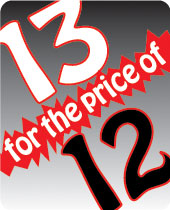 13 for the price of 12